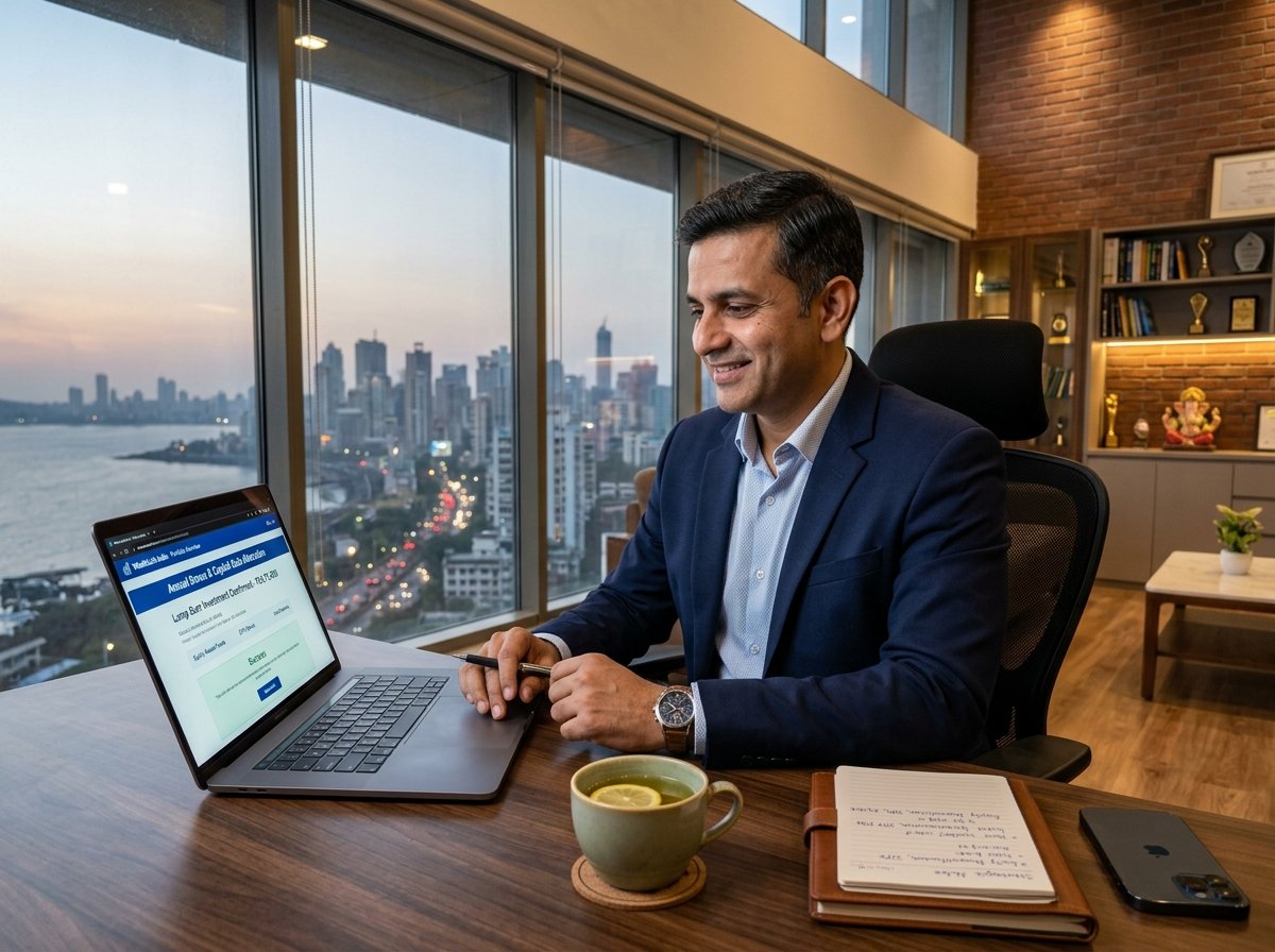 Executive strategically allocating annual bonus and windfall into lump sum mutual funds